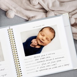ZICOTO Keepsake Baby Memory Book for Boys and Girls C Timeless First 5 Year Baby Book C Neutral Journal Scrapbook or Photo Album - Record a Milestone for Every Event from Birth to Age 5
