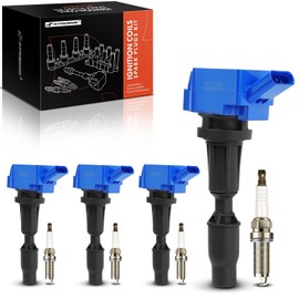 A-Premium (Blue) Set of 8 Ignition Coil Pack and Iridium Spark Plugs Compatible with Hyundai Sonata 2015-2019, Santa Fe Sport 2016-2018, Tucson 2018-2021 & Kia Optima, Sorento, Sportage, Rondo