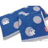 Kusuhashi Crest Weave Bath Towel Doraemon Gingham Jacquard Approx. 23.6