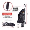 dbest products Bigger Trolley Dolly, Black Shopping Grocery Foldable Cart