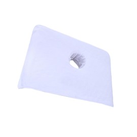Harilla Massagetisch-Handtuch, Gesichtskissen, Handtuch mit Gesichtsloch, Faser, Schönheitssalon-Handtuchbezug, Massagezubehör, SPA-Bett, Kopfvorhangpolster, Weiß