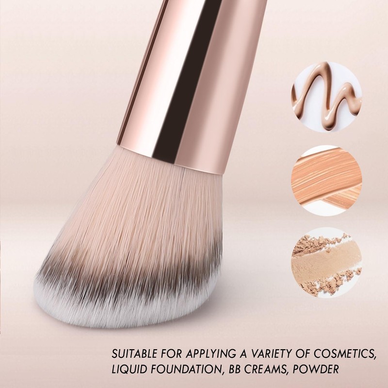 Kingmas Foundation Makeup Brush Double-ended Bronzer Angled and Round Contour