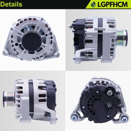 13581891 12V 130Amp Alternator Compatible with Chevy Cruze 2012 2013 2014 2015 Cruze Limited 2016 L4 1.4L Clockwise 5-Groove Clutch Pulley Replace# 13588290 13597227 13597227 95939944