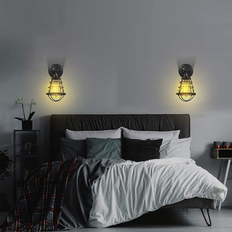 Industrial Light Bulb Cage 4 Pack, DIY Vintage Style Light