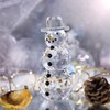 Crystal Snowman Figurines Collectibles with Hat,, Table Decor Paperweight