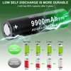 BENKIA 18650 Rechargeable Battery 9900mAh Large Capacity 3.7Volt Li-ion Batteries