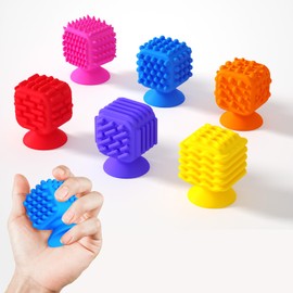 Aokeleilei Sensory Fidget Toys Kids Adults: 6 Pack Textured Suction Toys for Autism Kids Calming Stress Calming Toys for Kids Gifts Christmas Stocking Stuffers for Kids