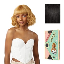 Sensationnel Glamzy Lace Crown Wig - Rosy Glueless Hand Tied CrownArea Synthetic Hair (1B OFFBLACK)