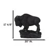 Large Southwestern Native American Bison Buffalo On Rock Rustic Statue