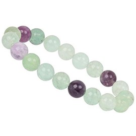 ELEDORO PowerBead Ladies Bracelet, String Gemstone Beads, 10 mm x 17-18 cm, gemstone, Green