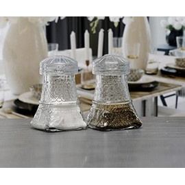 Circleware Eiffel Tower, Set of 2 Clear Salt and Pepper Shaker, 4oz