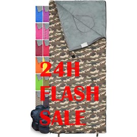 REVALCAMP Sleeping Bag Indoor & Outdoor Use - Navy Seal Style Camouflage. Great for Kids, Boys, Girls, Teens & Adults. Ultralight and Compact Bags are Perfect for Hiking, Backpacking & Camping