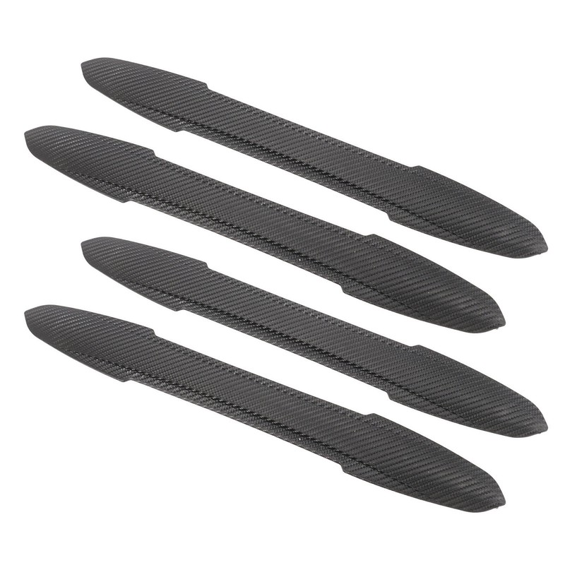 4PCS Bumper Guard Strip Carbon Fiber Pattern Textured 43cm Length