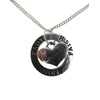 Silver Plated Necklace Grandson Heart Gem Charm Love Hope Faith