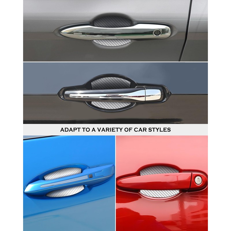 Auprite Magnetic Car Door Handle Cup Protector Guard,4PCS Universal White