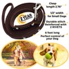 ADITYNA Leather Dog Leash 6 Foot - Soft and Strong
