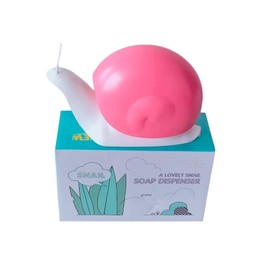 Hand Soap Dispenser 120ml Plastic Snail Soap Dispenser Kids Cute Pump Liquid Sanitizer Bottle Funny Cartoon Animal Countertop Dispenser for Bathroom Kitchen Office Toilet Hotel (Pink)