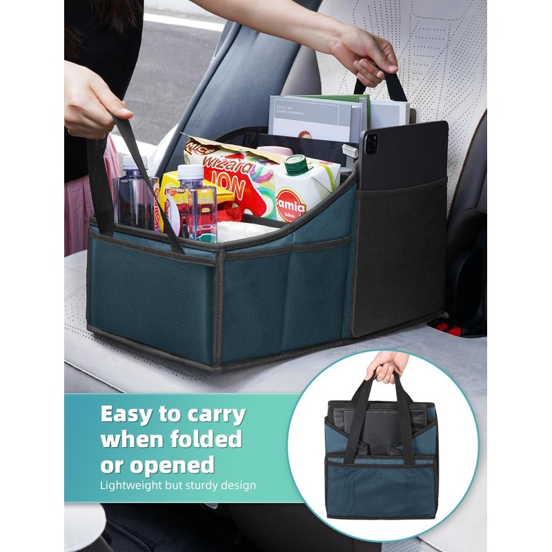 YOHOOLYO Car Seat Organizer Backseat Car Organizer with 4 Compartments,