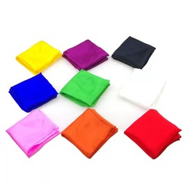 Voxionix 5pcs Magic Silk Scarves Magic Trick Colorful Magicians Silk Scarf Stage Magic Gimmick Illusions Accessories (30x30cm)