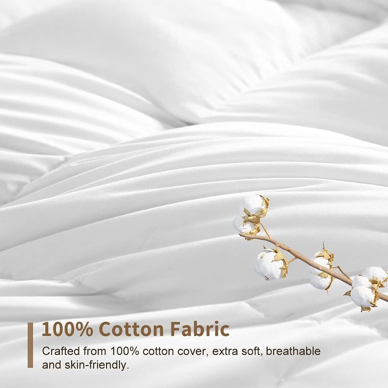 DWR 100% Cotton Lightweight Down Alternative Comforter, Queen (88x88)