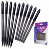 CLARO Scholar Ballpoint Pens, BLACK, Medium Point (1.0mm), Pack of