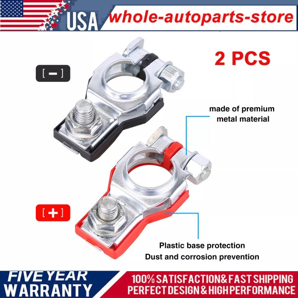 Unbranded Car Battery Terminal Clamp Connectors Positive Negative Release Disconnect