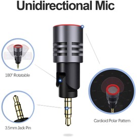 SabineTek Smartmike+ with Unidirectional Microphone Bluetooth Microphone, Lapel Mic, Wireless Clip-on Lavalier Microphone for Smartphone,Recording Mic for YouTube, Interview, Video