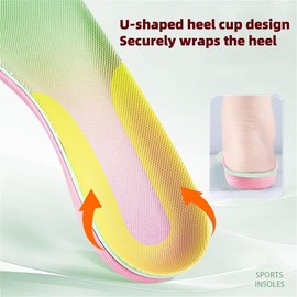 Insoles High Arch Support Insoles for Men and Women, Arch Support Orthotic Insoles Unisex (Purple,Women(US 5-6))