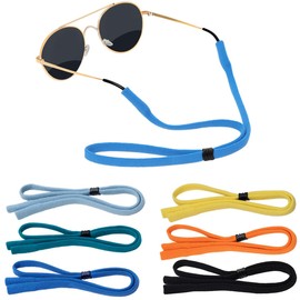HALF CRESCEN Glasses Strap (Pack of 6) Glasses Holder, Soft Elastic Nylon Sunglasses Strap for Men Women