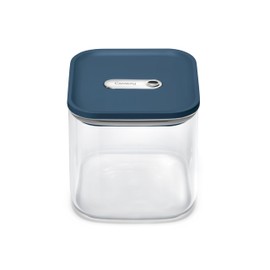 Caraway 2.5qt Glass Airtight Food Storage Container with Lid – Non-Toxic, BPA-Free Kitchen Storage Container – Stackable, Space-Saving Airtight Container for Dry Goods and More - Navy