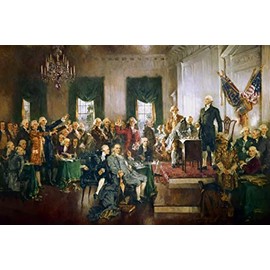 24x36 gallery poster, Scene at the Signing of the Constitution of the United States by Howard Chandler Christy