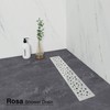 Naiture Brushed Stainless Steel 18" Rosa Linear Shower Drain