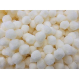 Aldastar 200 pcs Bulk 1/2" Inch 12mm Cream Craft Pom Poms Acrylic Aldastar Made in USA