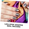 OHPHCALL 3D Lollipop Charms for Nail Art 50pcs Resin Nail
