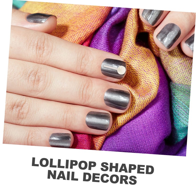 OHPHCALL 3D Lollipop Charms for Nail Art 50pcs Resin Nail