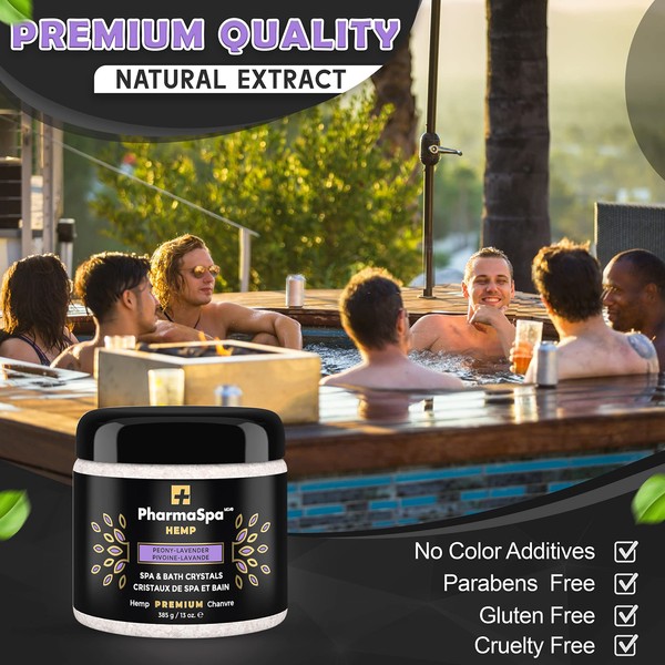 Spa and Bath Crystals with Hemp Seeds & All-Natural Extracts