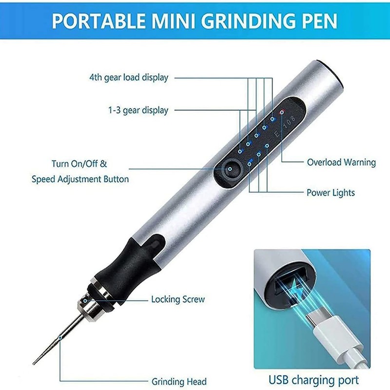 USB Customizer Professional Engraving Pen 30 Bits Engraver Tool for