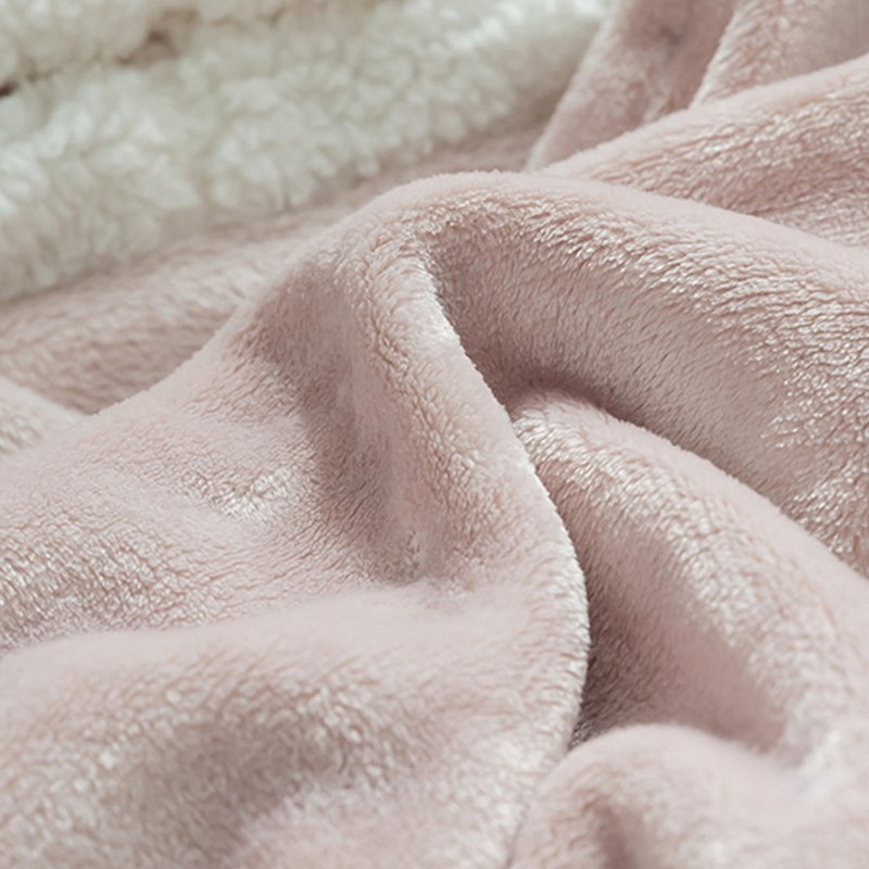 Hooded Blanket Wearable Polyester Plush Rabbit Ear Hooded Blanket Throw