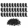 L-Shaped Corner Brackets for Wood Furniture – Black Stainless Steel