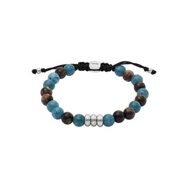 Fossil JA7241040 Men's Bracelet Brass Silver One Size Brass No Gemstone, One Size, Brass, No Gemstone, Brass, No Gemstone