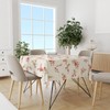 AIBIIN 132x182cm Rectangle Flower Tablecloth Floral Table Cloths Waterproof Fabric
