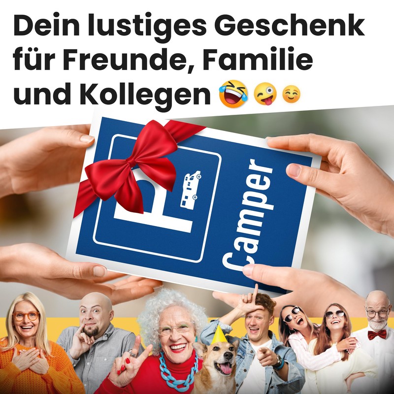 DankeDir! Parking Camper Sign - 30 x 20 cm Plastic