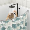 Mcrbeay Adjustable 48-85 in Extra Wide Shower Rods for Bathroom,