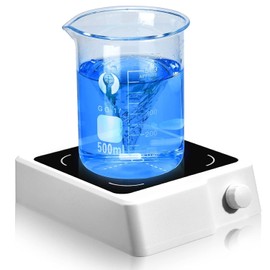 ANZESER Agitador magnético con barra agitadora, placa agitadora de 2000 ml y 2500 RPM (Sin Calentamiento)