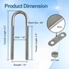 MOOKEERF 2 Pack 316 Stainless Steel U Bolts for Boat