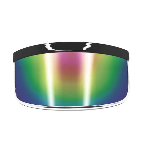 GloFX Diffraction Glasses Visor - Rainbow Mirror Effect - Oversized