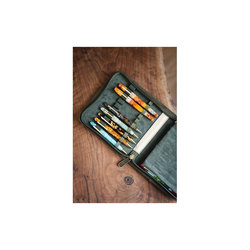 Esterbrook Canvas Collection - 20 Pen Zipper Case - Army