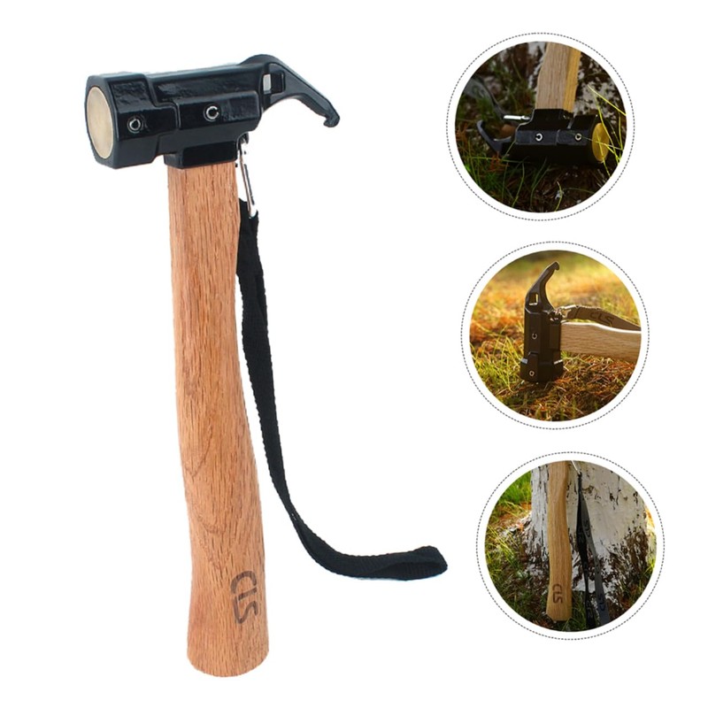 SHINEOFI 1pc Multi Function Outdoor Hammer Durable Safety Hammer for
