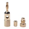 jojofuny 1pair Gold Plated Speaker Banana Plugs Durable Connectors for