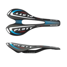 PLATT Bike Carbon Fiber Saddle Lightweigth Bicycle Seat for Road Bike and Mountain Bike 3K Matte,Blue